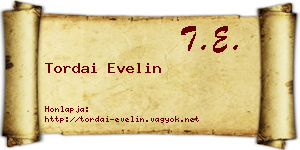 Tordai Evelin névjegykártya