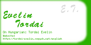 evelin tordai business card